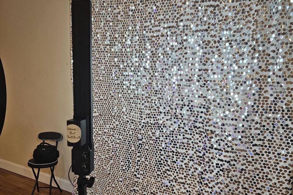 Our Silver Sequin Backdrop