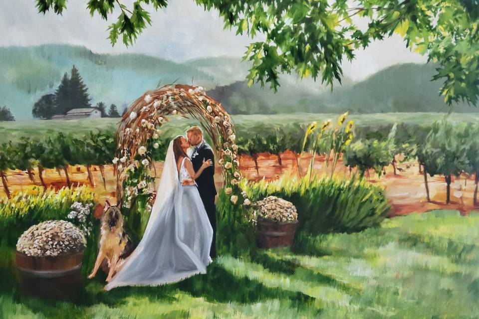 Napa wedding painting