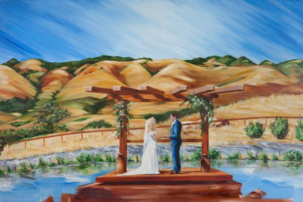 Wedding Painting Pepper Tree