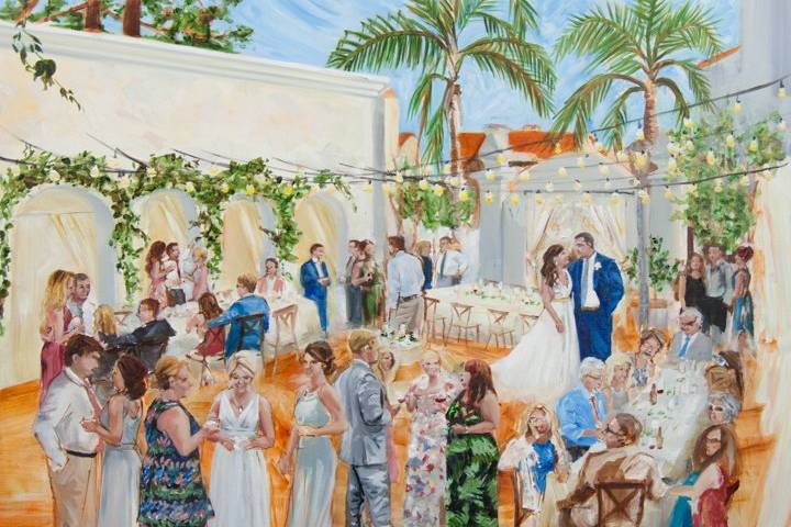 Santa Barbara Wedding Painting