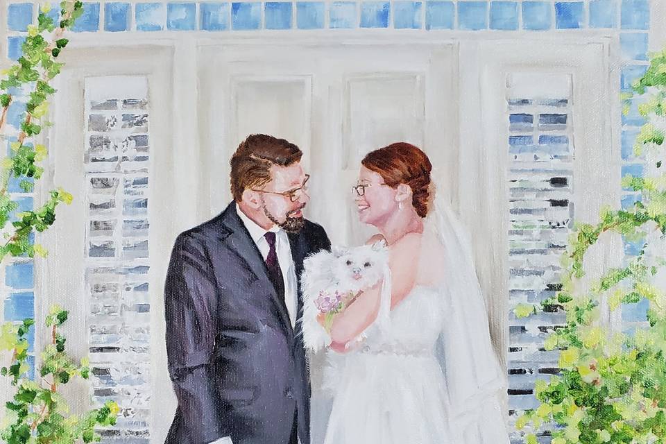 Wedding Painted Portrait Oil
