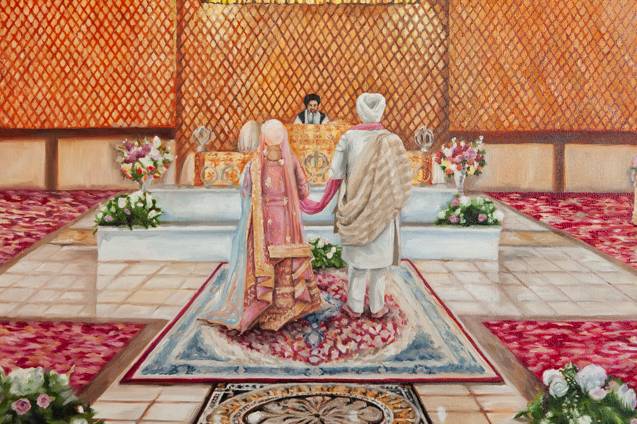 Sikh wedding painting