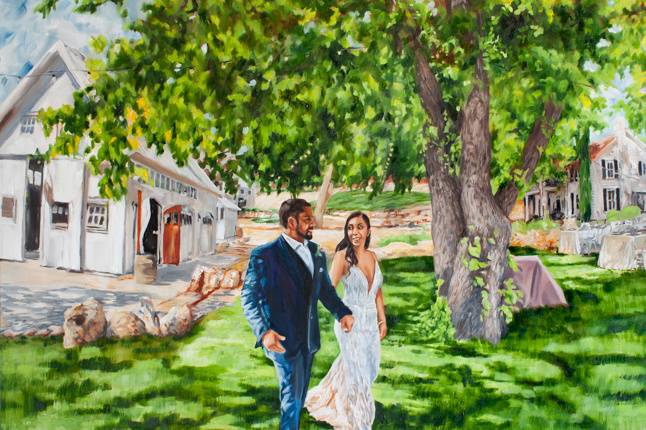 HammerSky wedding painting
