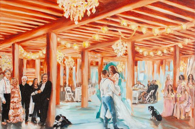 First dance wedding painting