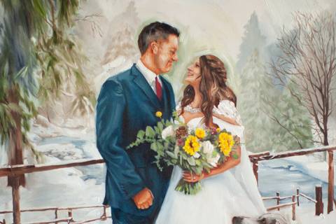 Lake Arrowhead Wedding Painter