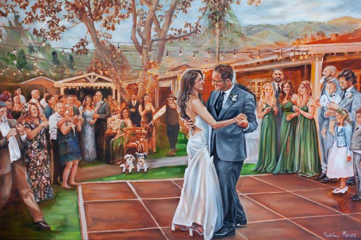 Glendora wedding painting
