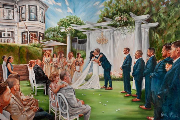 Monterey wedding painting