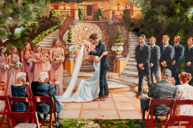 Paso Robles wedding painting
