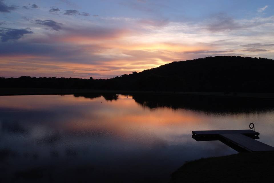 Sunset of Riverbend Lake