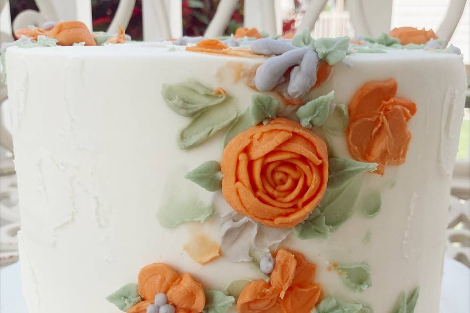 Buttercream floral cake