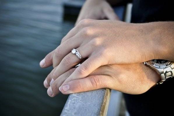 Beautful soft water and the engagement ring.