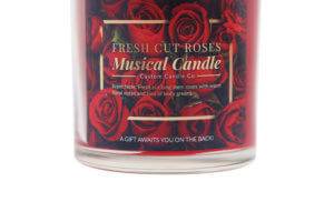 Musical Candle-Fresh Cut Roses