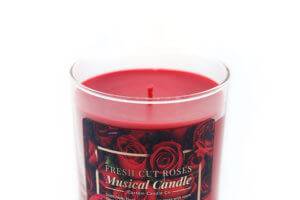 Musical Candle-Fresh Cut Roses