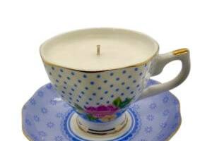 Tea Cup Candle-Blue