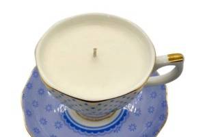 Tea Cup Candle-Blue