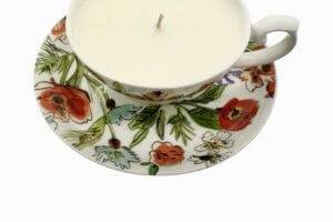 Tea Cup Candle-Red