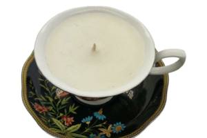 Tea Cup Candle-Black
