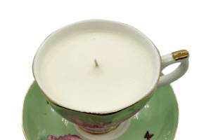 Tea Cup Candle-Green