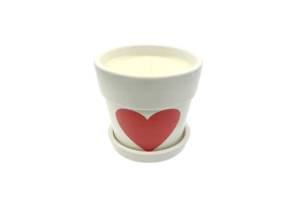 Tiny Valentine Candle-White