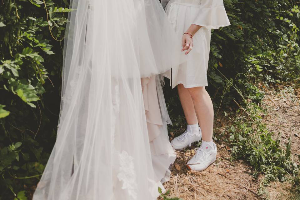 Bride and dress