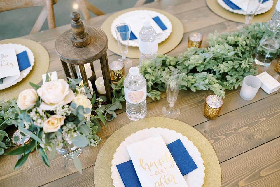 Wood & Greenery Tablescape