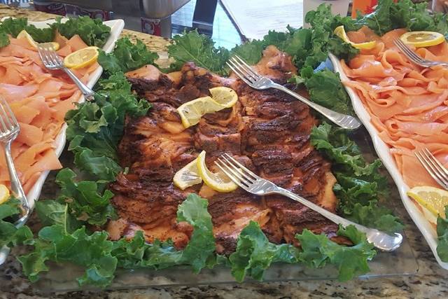 Salmon on a Brunch Buffet