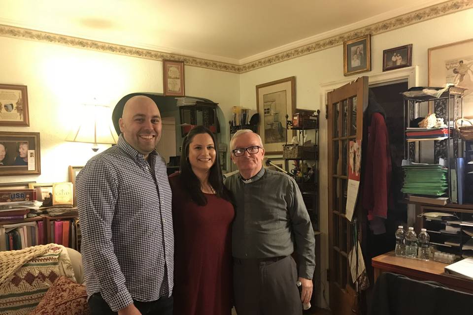 Fr. Noel with the bride and groom