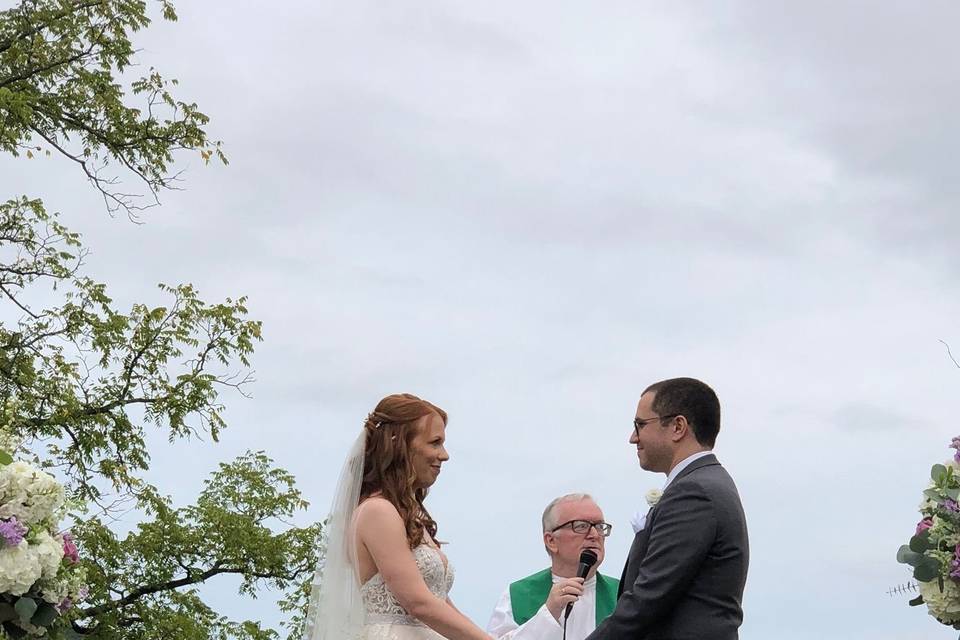 Officiating the wedding