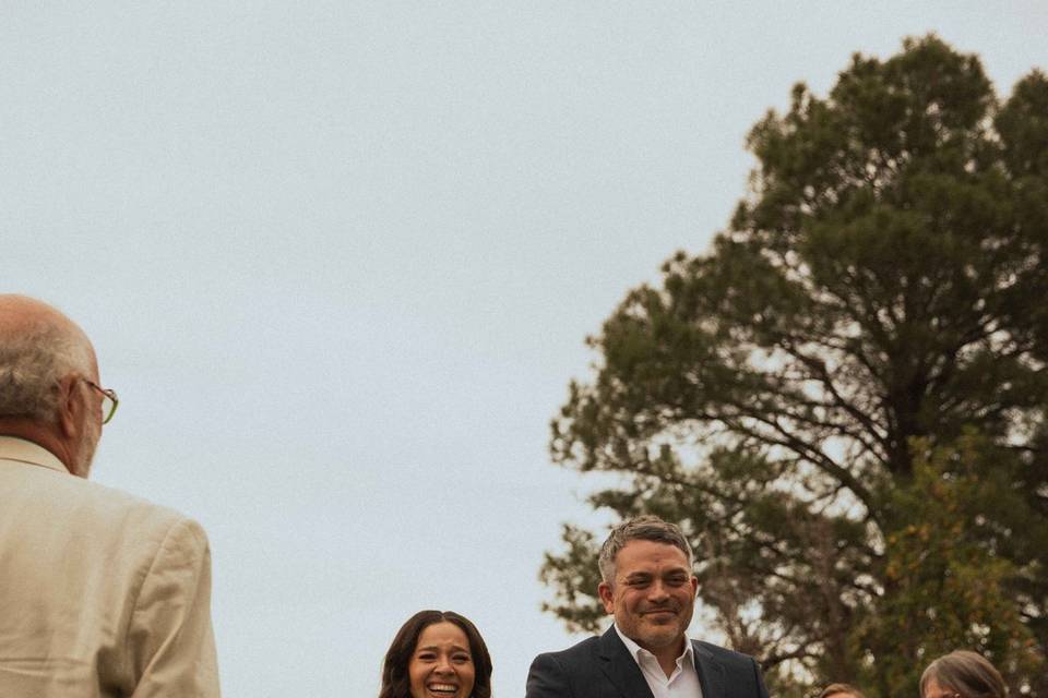 Bride coming down the aisle