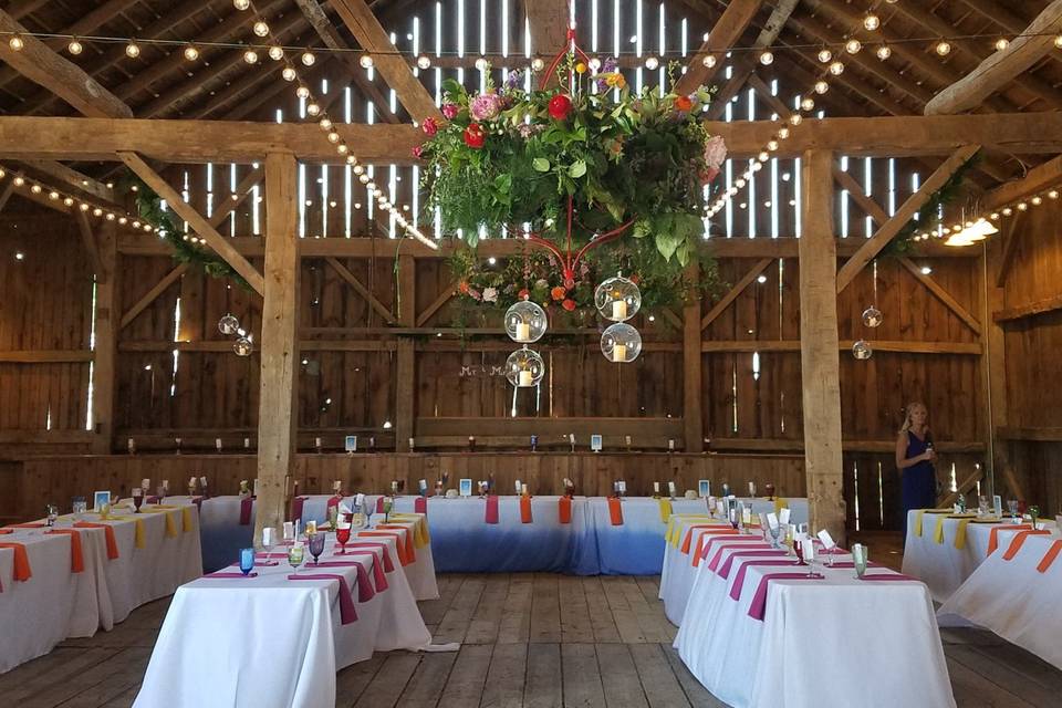 Interior of event barn