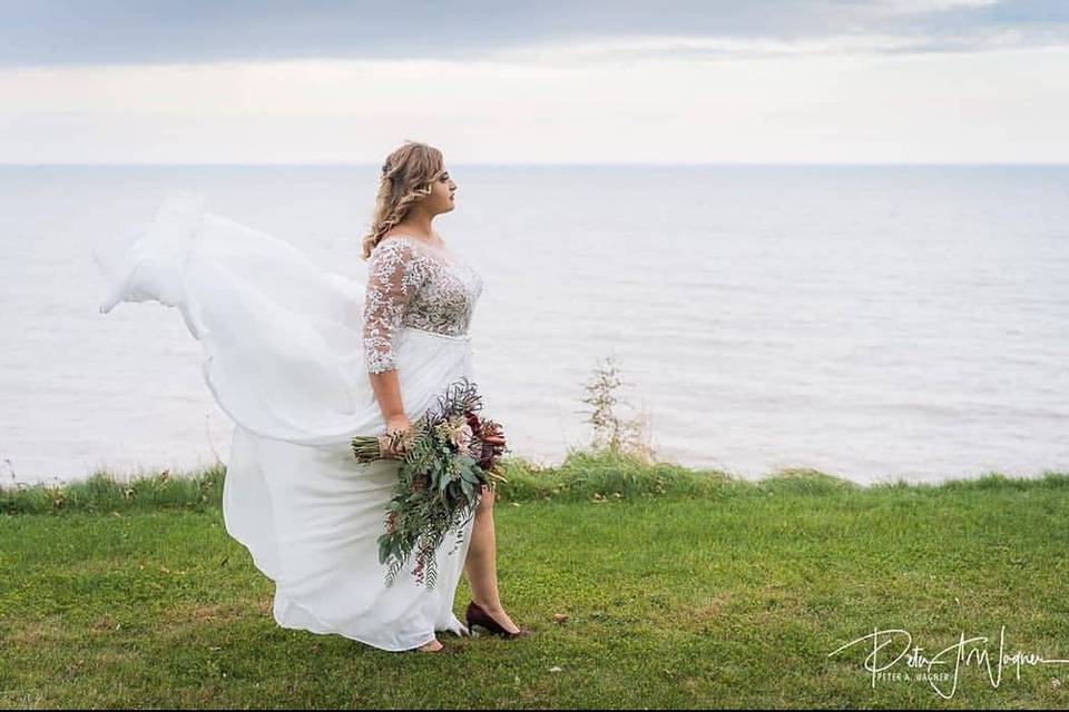 Lakefront bride