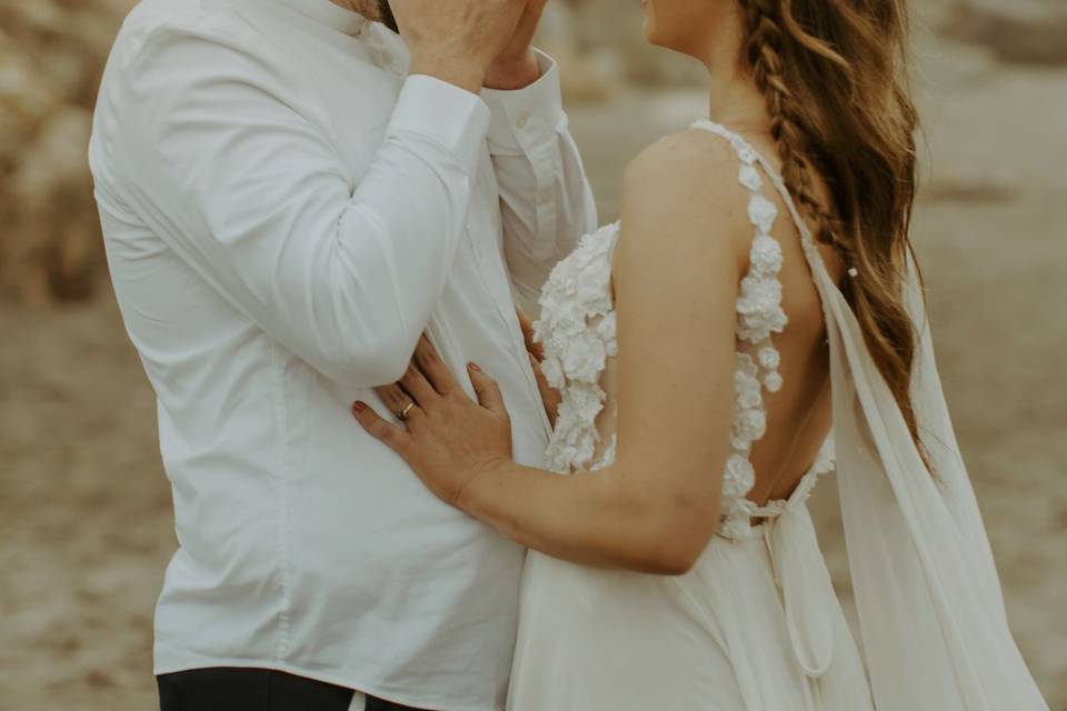 Taryn and Aaron - on their wedding day