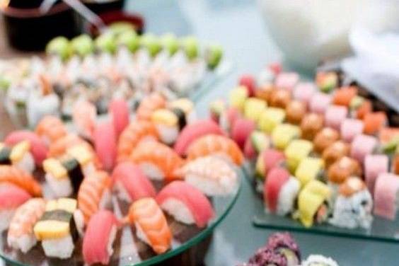 Vibrant sushi platter