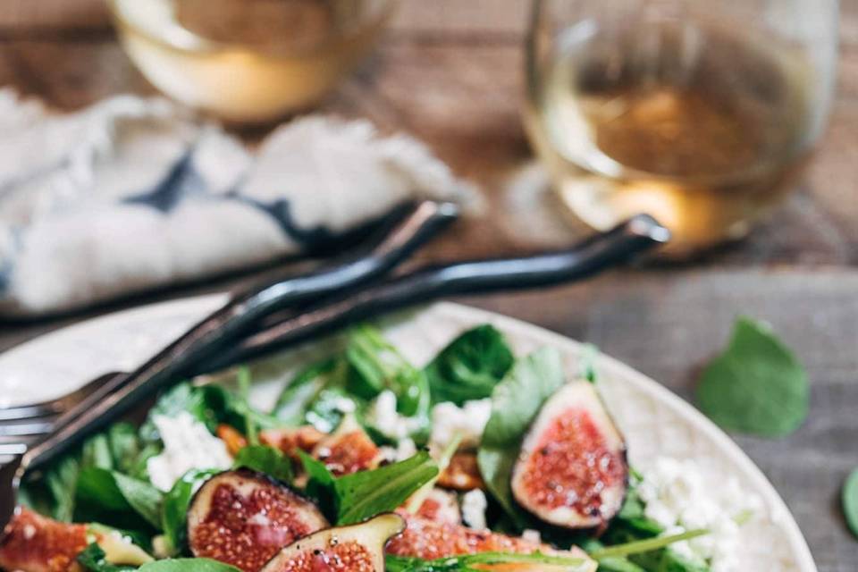 Fig and goats cheese salad