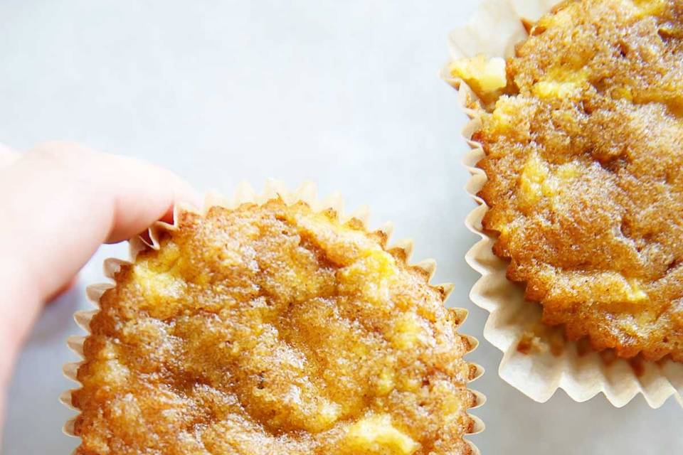 Peach cobbler and cornbread muffins