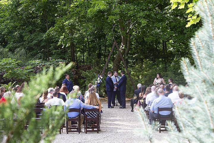 Wooded ceremony site