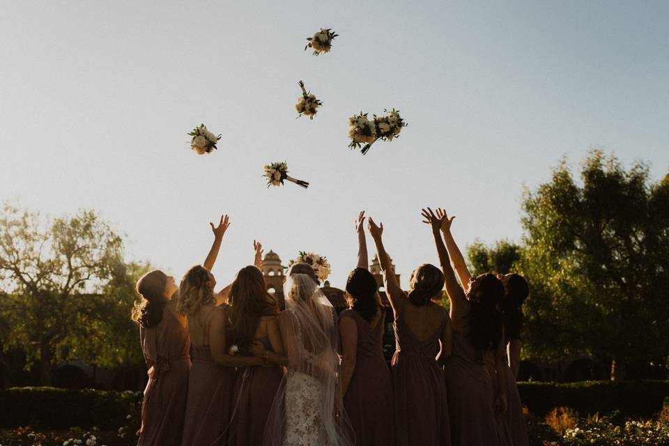 Throwing bouquets