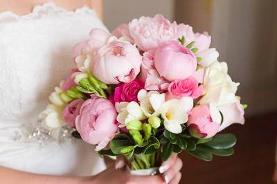 Pink peony bouquet