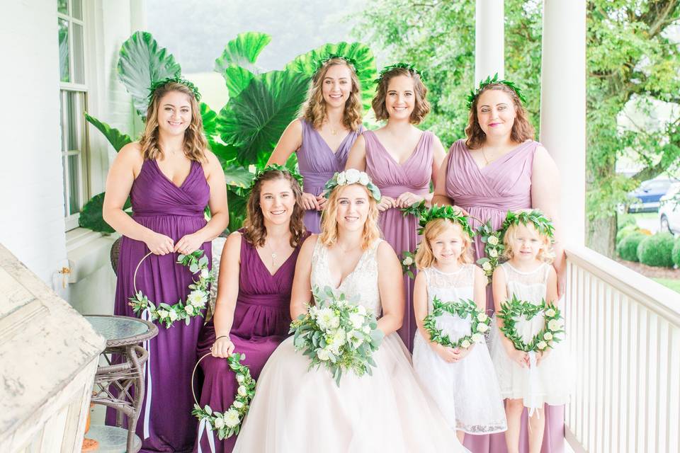 Boho bridal party