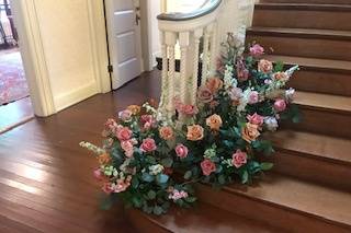 Wedding cake with flowers