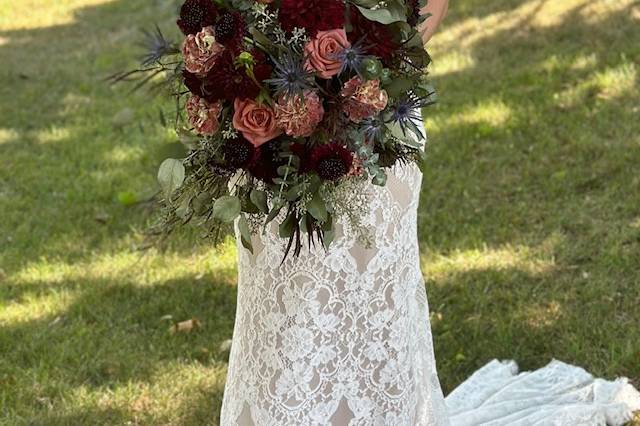 Burgundy/ burnt orange boho