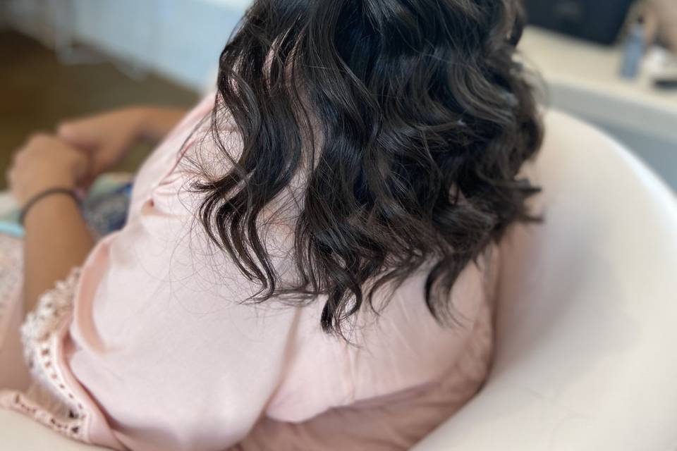 Half up twisted hairstyle