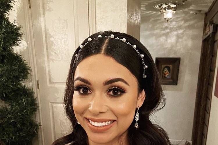 Sleek bridal hair