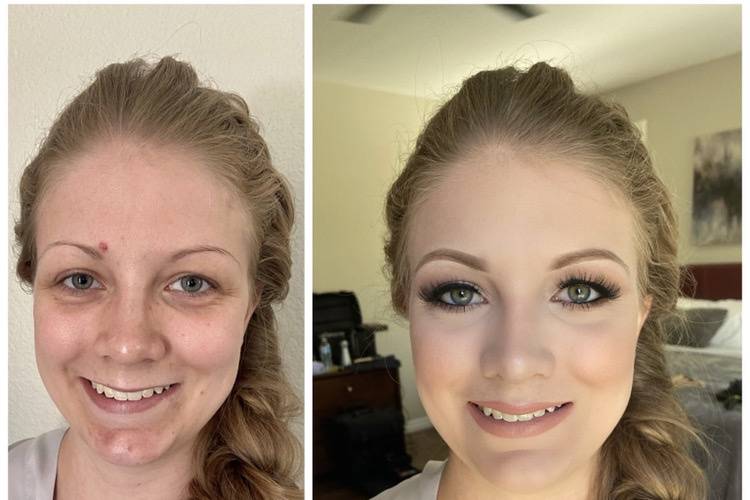 Before & after makeup