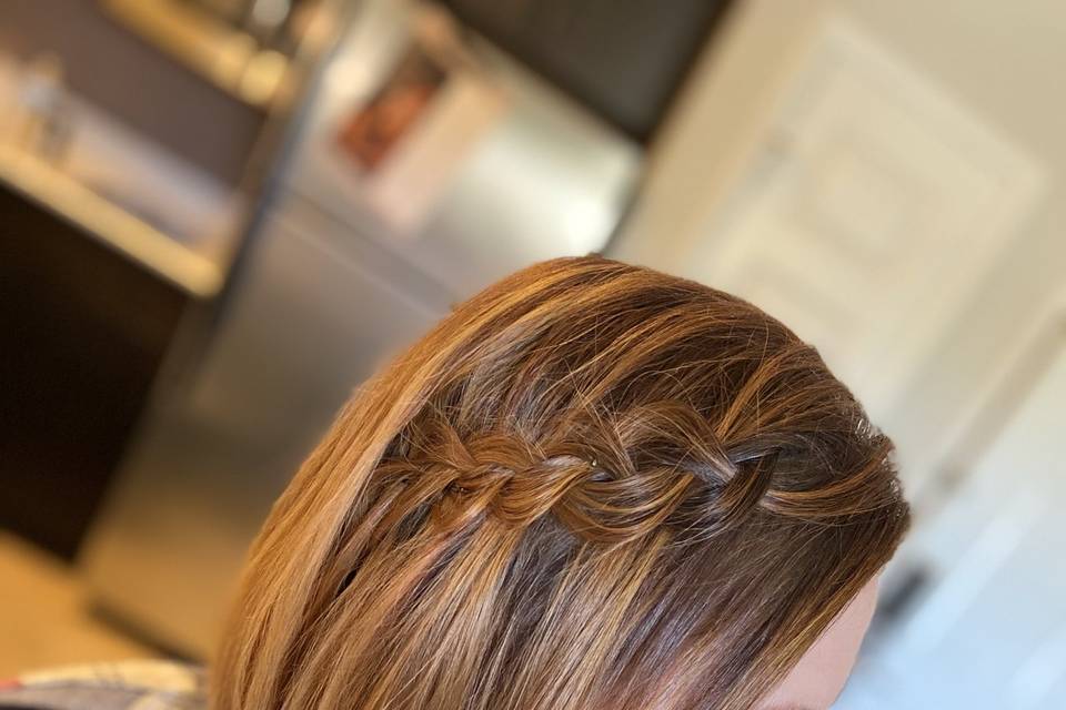 Sleek braided hairstyle