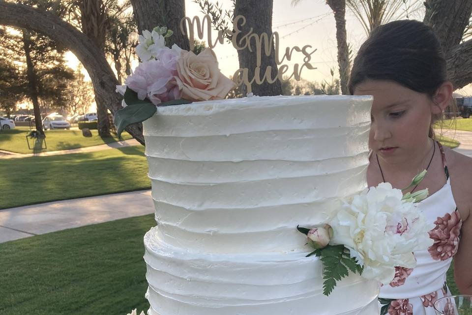 Fresh Floral Wedding Cake