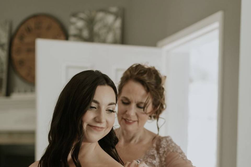 Beautiful Bride and Mother