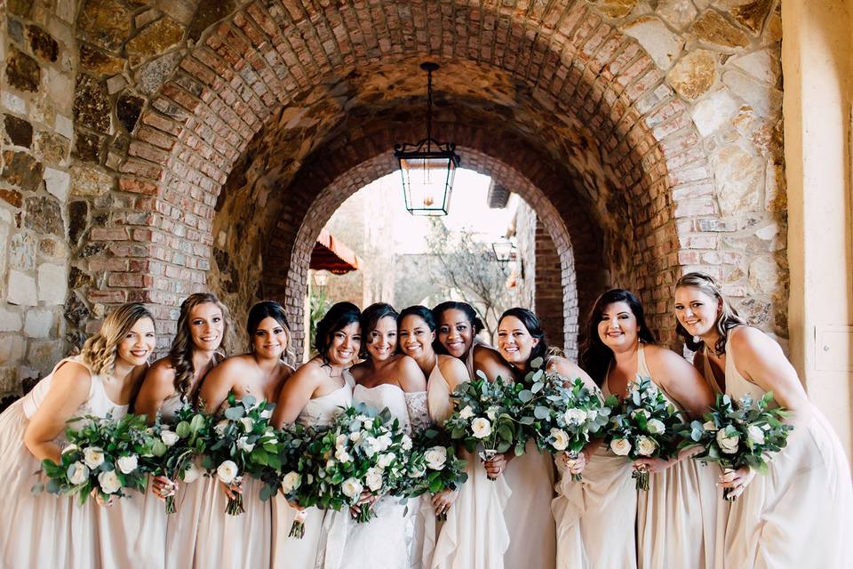 A delightful bridal party