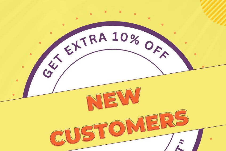 10% off for new customers