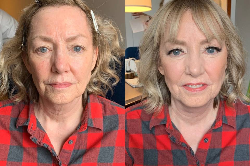 Fresh glam on mature skin